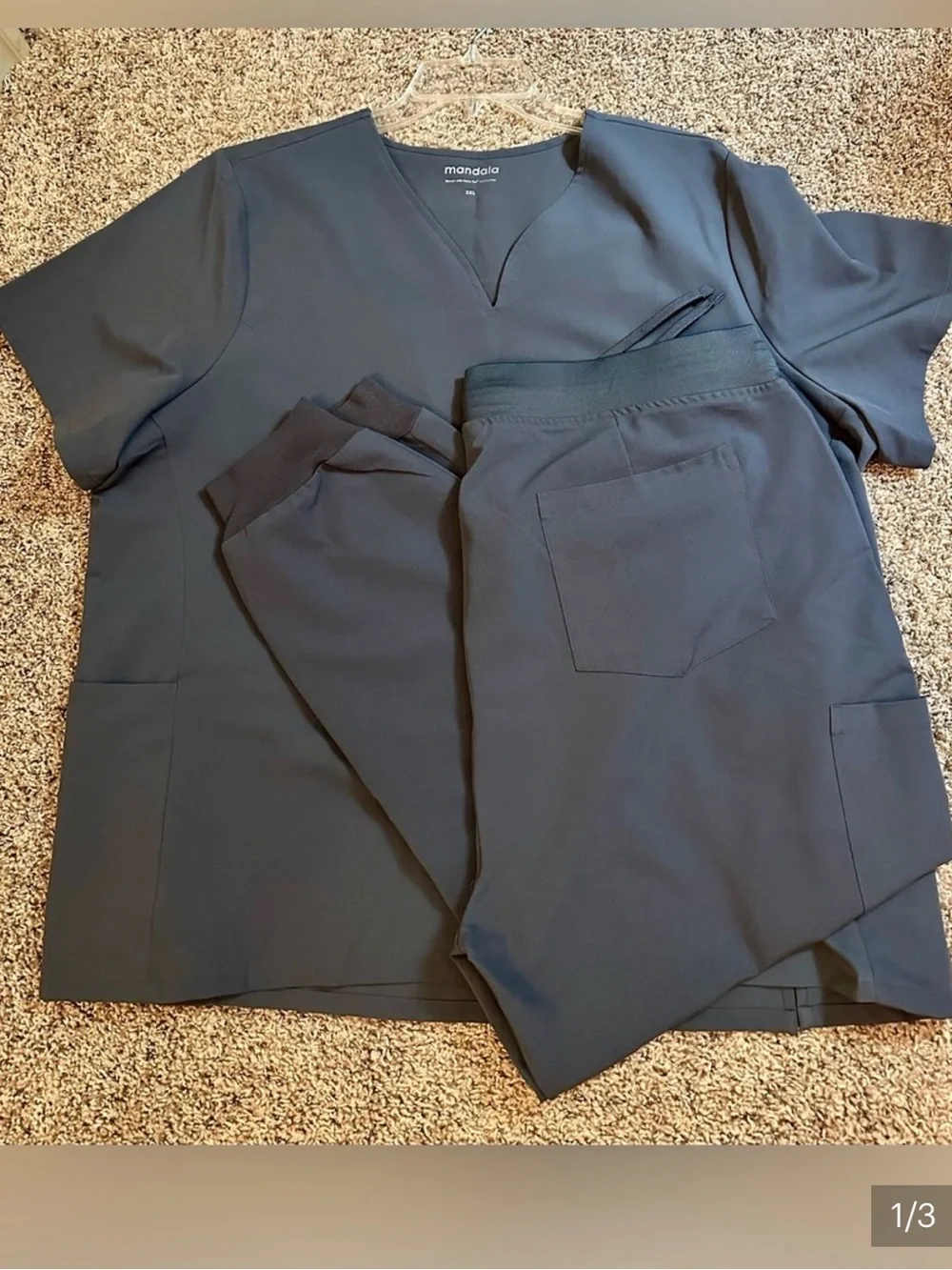 Mandala Scrubs - Dark Gray
